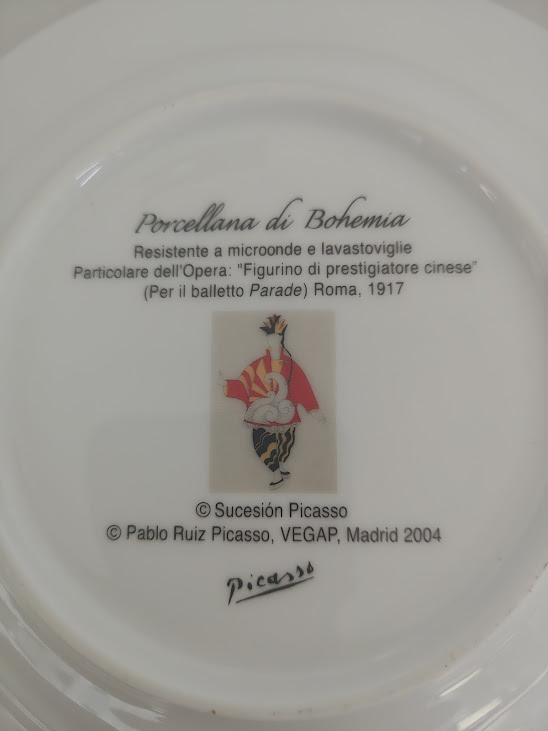 Piatto Fondo in Porcellana "Sucesión Picasso" prodotta nel 2004