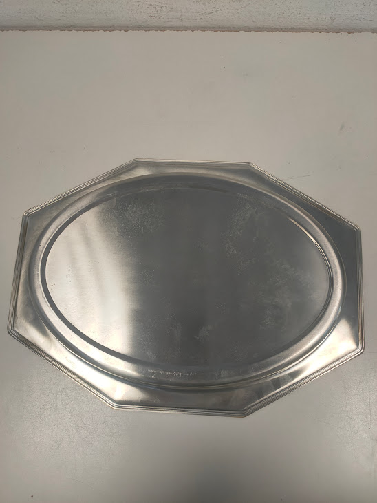 Piatto da Portata con Coperchio Realizzato in Acciaio Inossidabile Anni '80