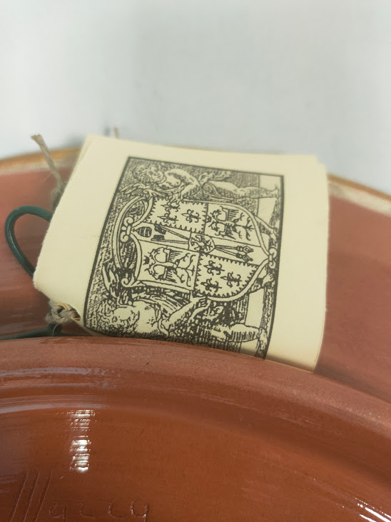 Piatto in Ceramica Artistica Graffita di Franco Mazza Vintage Anni '80
