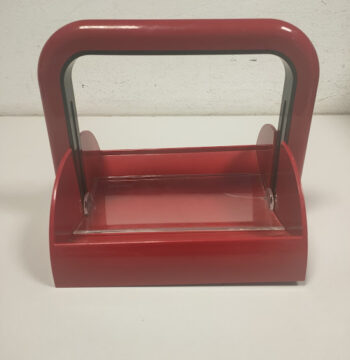 Porta Tovaglioli "Guzzini Papillon" di Colore Rosso Vintage Anni '90