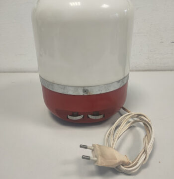 Radio Lampada da Tavolo "Europhon" di Colore Bianco/Rosso Vintage 1968