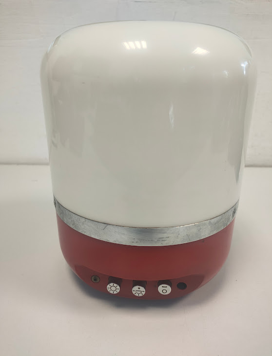 Radio Lampada da Tavolo "Europhon" di Colore Bianco/Rosso Vintage 1968