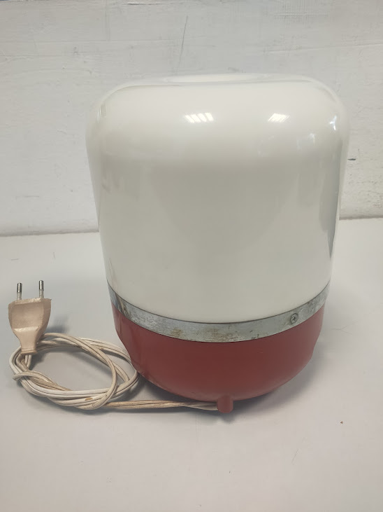 Radio Lampada da Tavolo "Europhon" di Colore Bianco/Rosso Vintage 1968