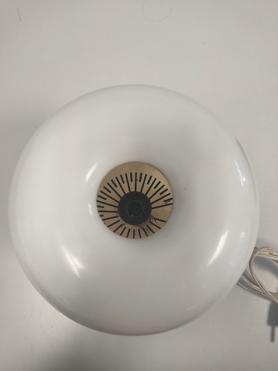 Radio Lampada da Tavolo "Europhon" di Colore Bianco/Rosso Vintage 1968