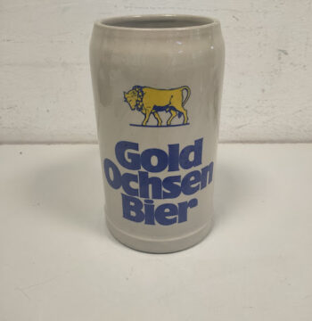 Boccale da Birra da 1 litro della Birreria Tedesca Gold Ochsen Bier