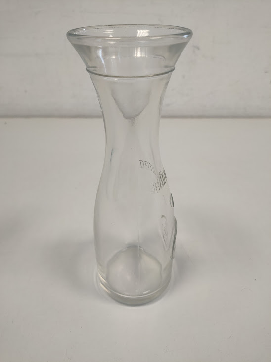 Caraffa in Vetro Quarto Litro per Acqua e Vino Capacità 0,4 Litri