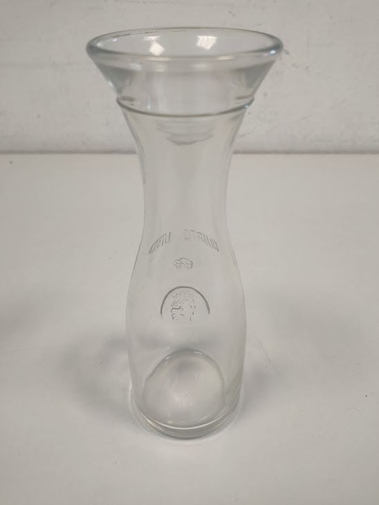 Caraffa in Vetro Quarto Litro per Acqua e Vino Capacità 0,4 Litri