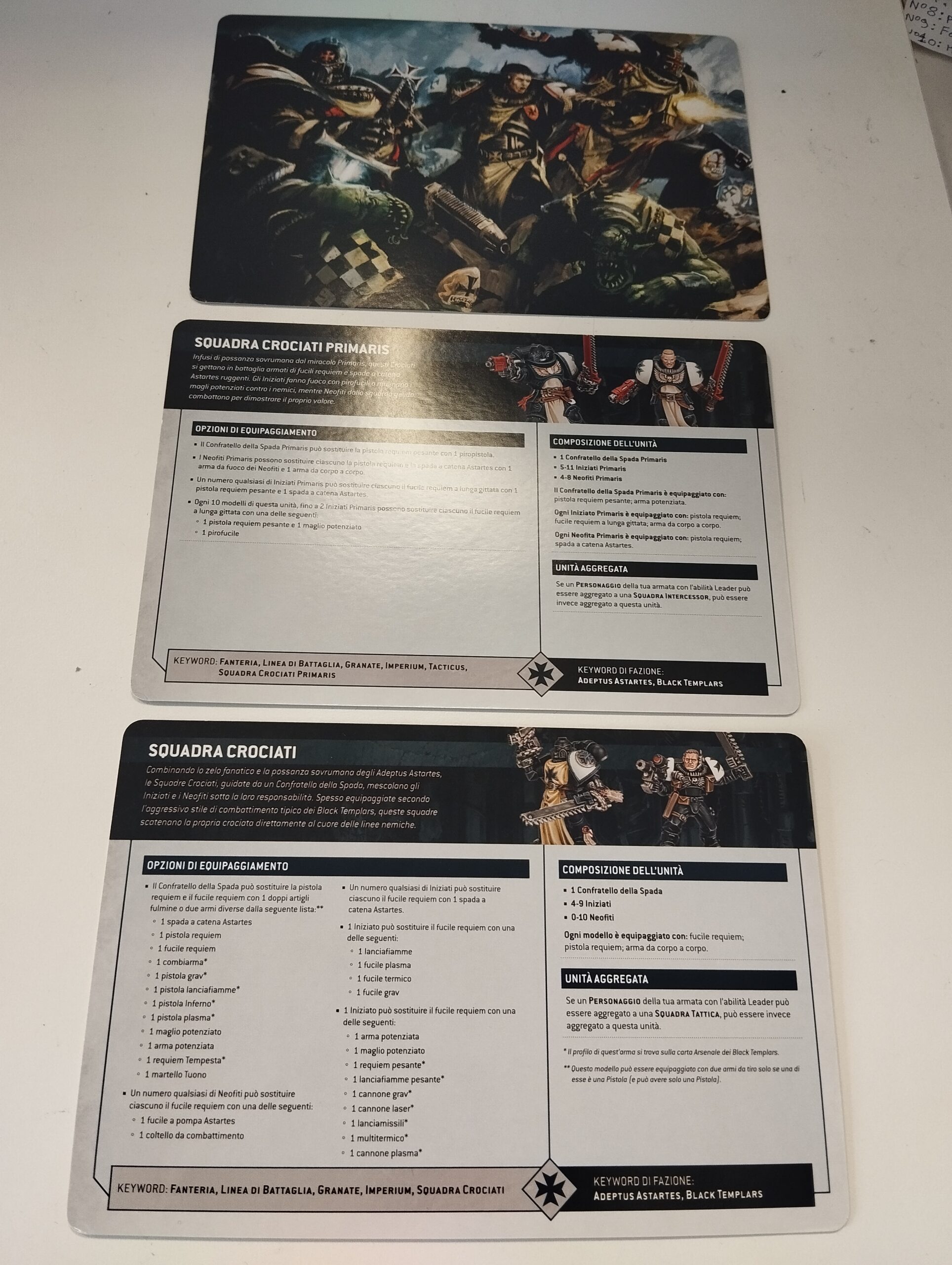 Carte Warhammer 40K Black Templar