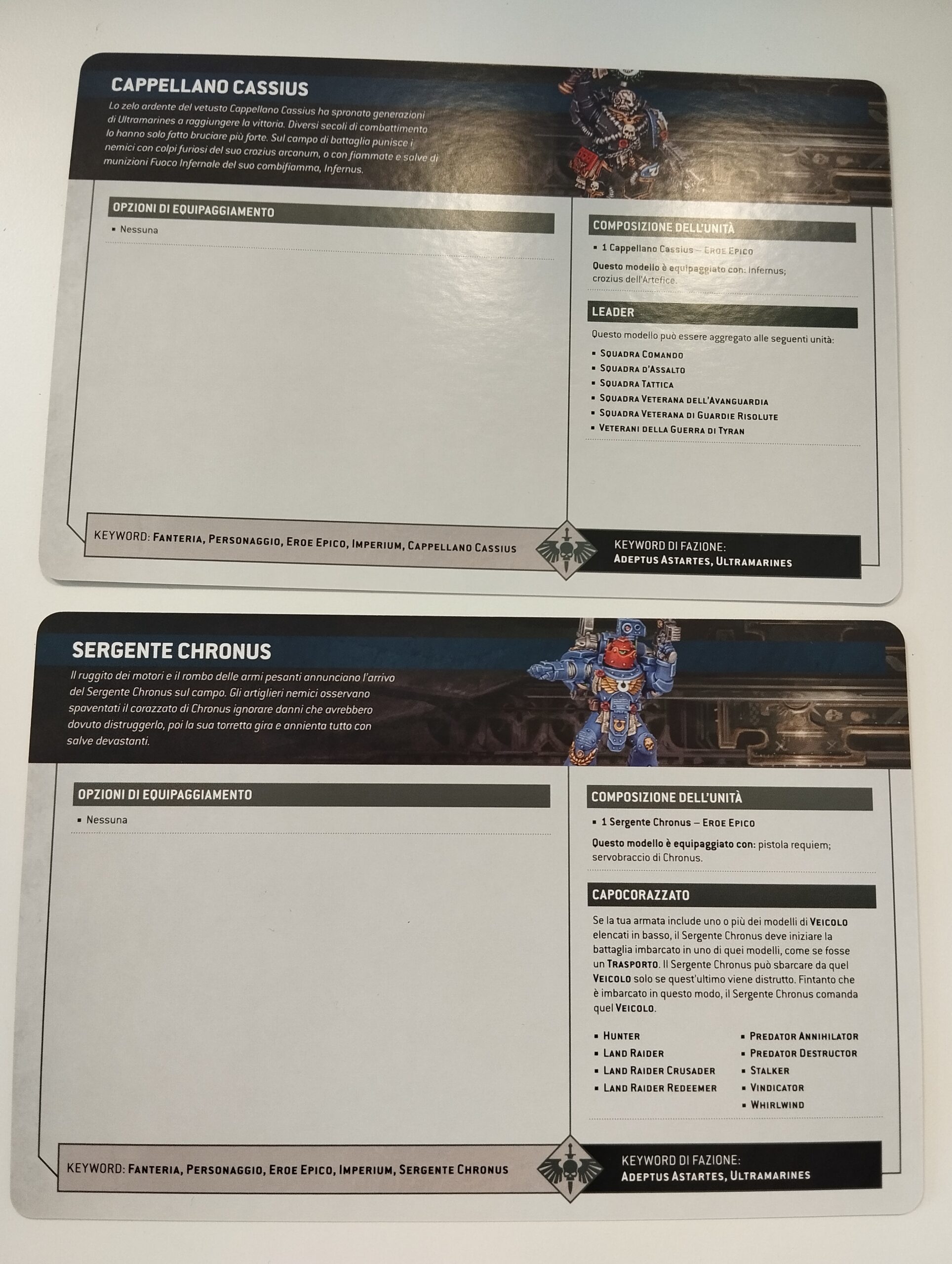 Carte Warhammer 40K Space Marine