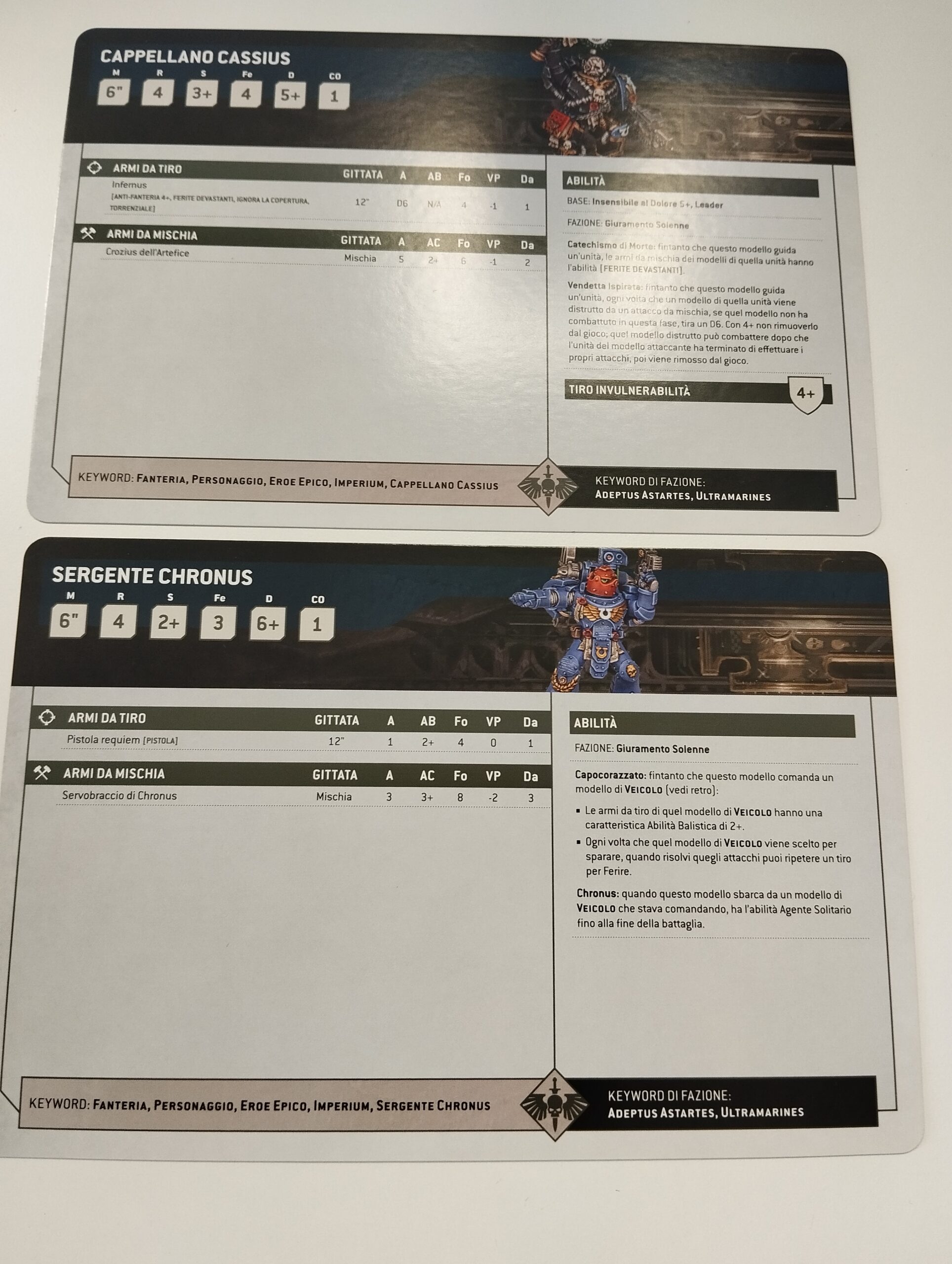 Carte Warhammer 40K Space Marine