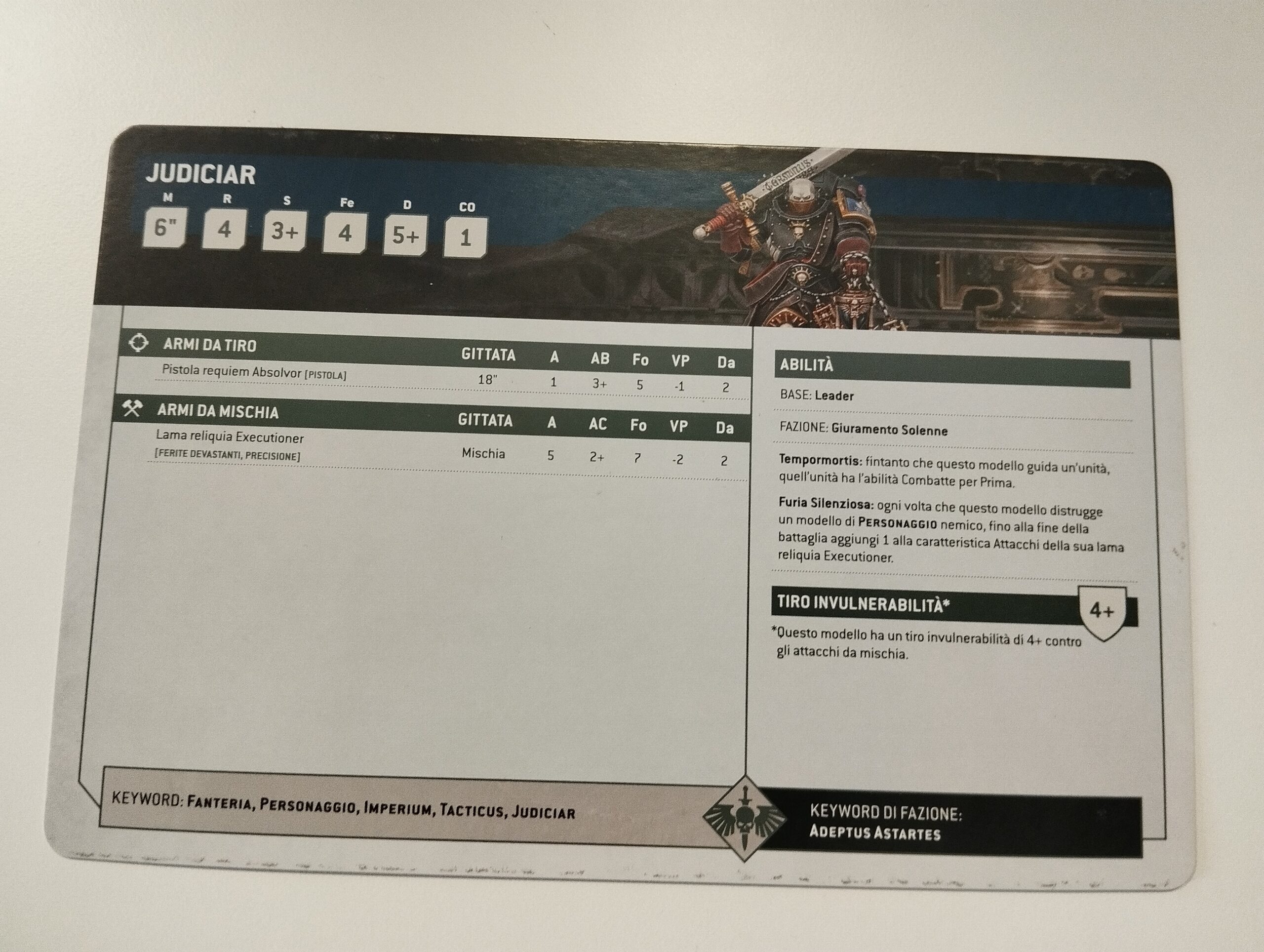 Carte Warhammer 40K Space Marine