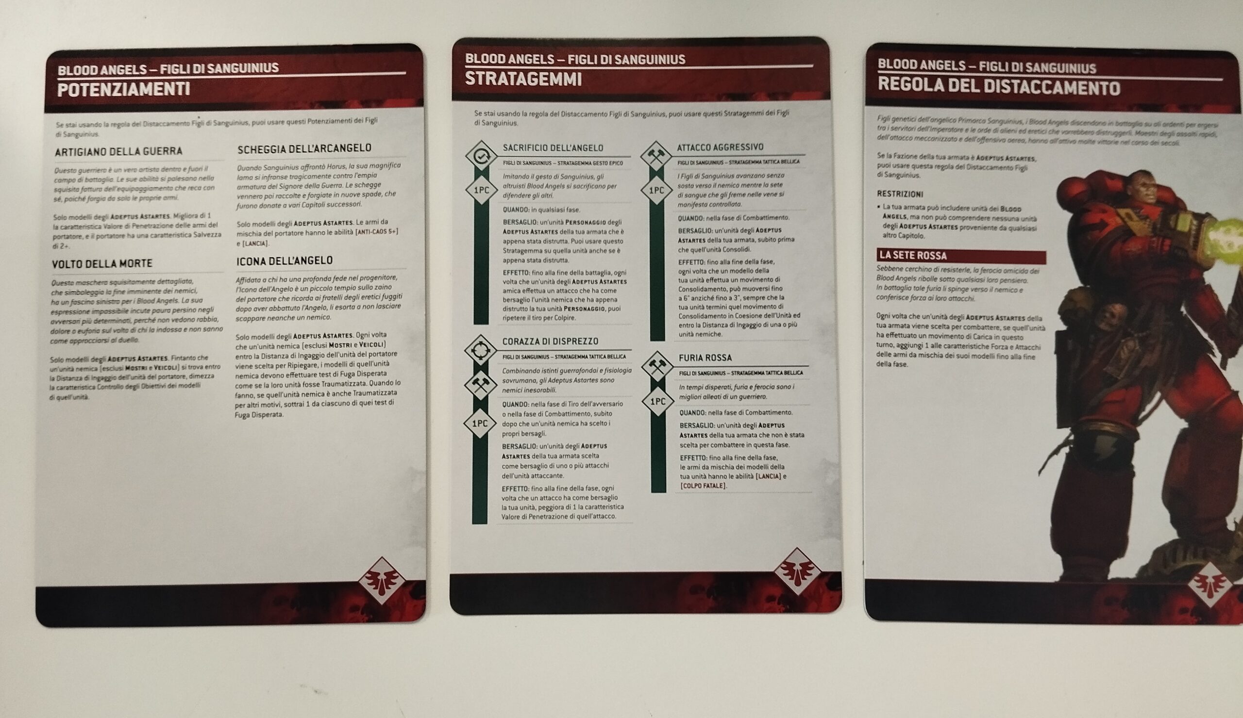 Carte Warhammer 40K Blood Angels