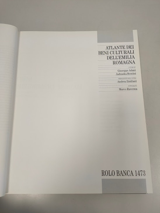 Libro Atlante dei Beni Culturali Dell'Emilia Romagna 1996