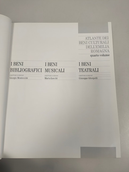 Libro Atlante dei Beni Culturali Dell'Emilia Romagna 1996