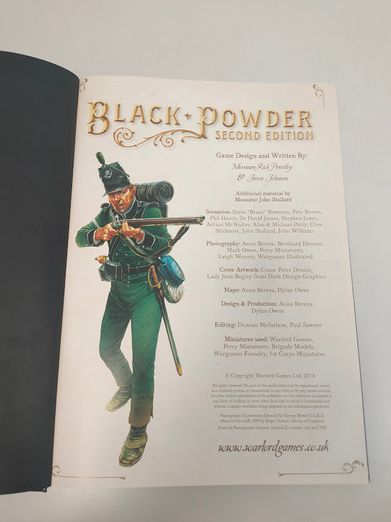Libro "Black Powder Second Edition" di Warlord Games 2018