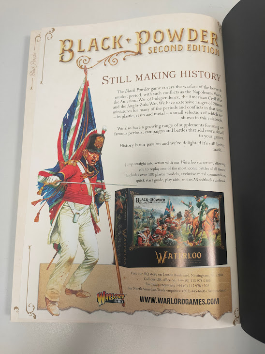 Libro "Black Powder Second Edition" di Warlord Games 2018