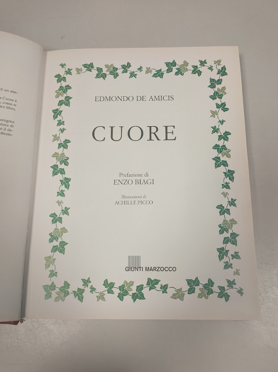 Libro CUORE Edmondo de Amicis Giunti Marzocco 1993