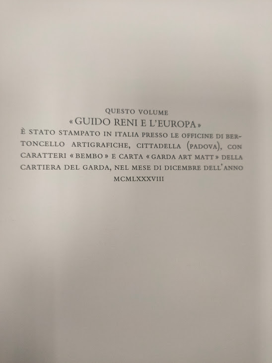 Libro Guido Reni e L'Europa Anno MCMLXXXVIII (!988)