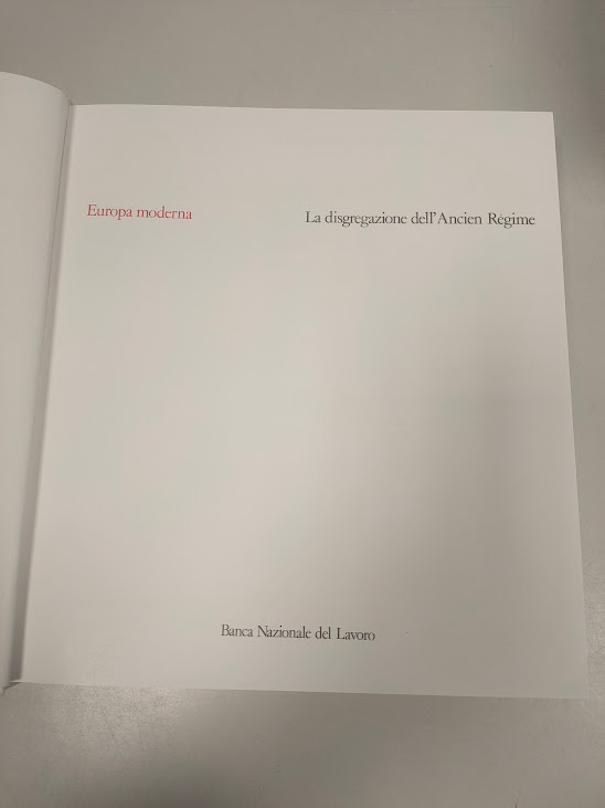 Libro La Disgregazione Dell'Ancien Regime Volume N°1 1987