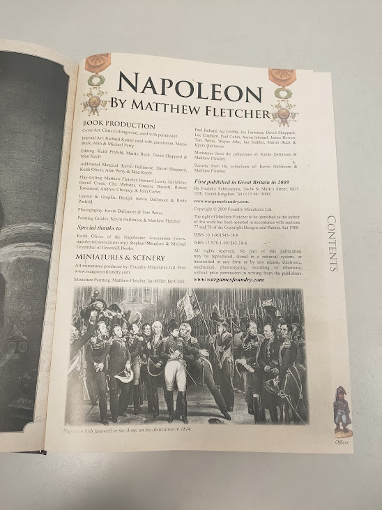 Libro "Napoleon: Napoleonic Rules and Campaigns for Gaming with Painted Miniatures" 2009