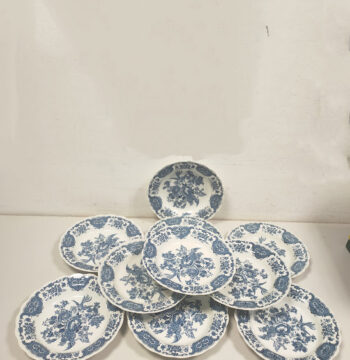 Set 10 Piatti in Ceramica Inglese della Manifattura Ridgway Vintage Anni '70