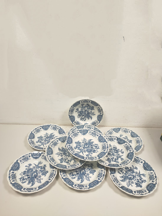 Set 10 Piatti in Ceramica Inglese della Manifattura Ridgway Vintage Anni '70