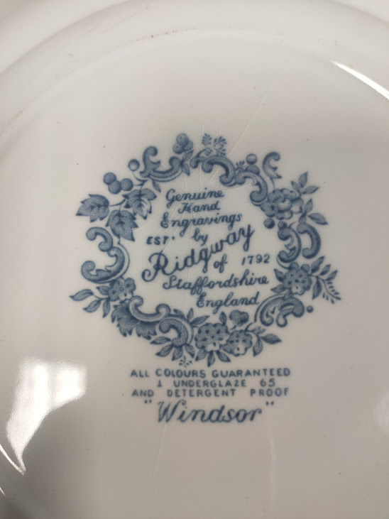 Set 10 Piatti in Ceramica Inglese della Manifattura Ridgway Vintage Anni '70