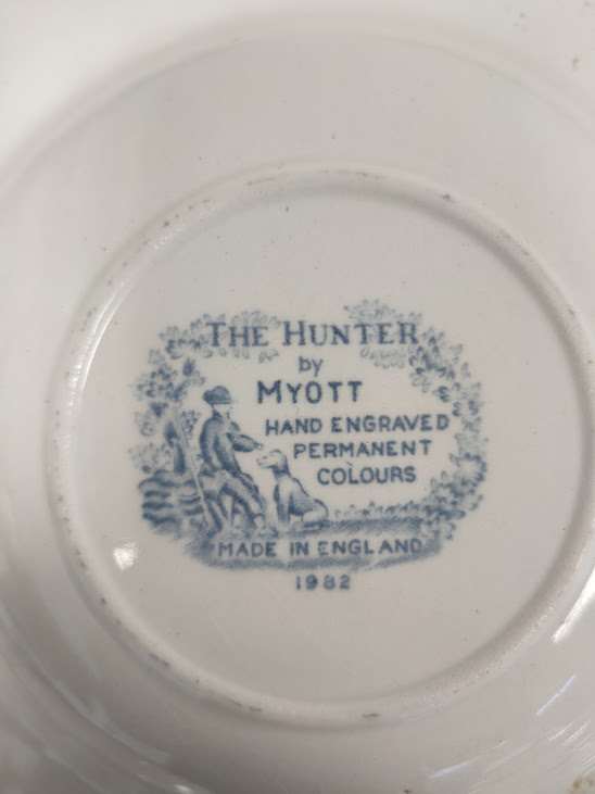 Set 5 Piatti in Ceramica della Collezione "The Hunter" Vintage Anni '80
