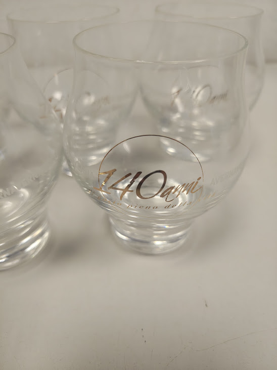 Set 8 Bicchieri da Brandy o Cognac Modello "Cristal Bool" Vintage Anni '70
