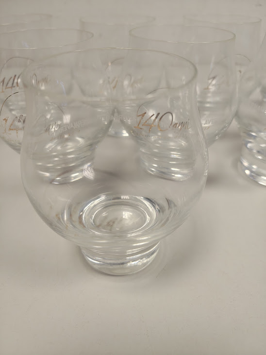 Set 8 Bicchieri da Brandy o Cognac Modello "Cristal Bool" Vintage Anni '70