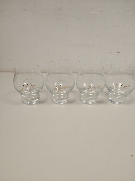 Set 8 Bicchieri da Brandy o Cognac Modello "Cristal Bool" Vintage Anni '70