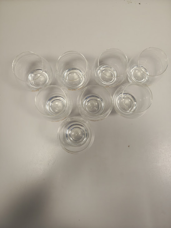 Set 8 Bicchieri da Brandy o Cognac Modello "Cristal Bool" Vintage Anni '70