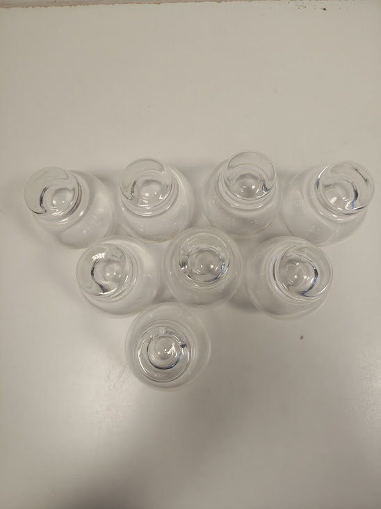 Set 8 Bicchieri da Brandy o Cognac Modello "Cristal Bool" Vintage Anni '70