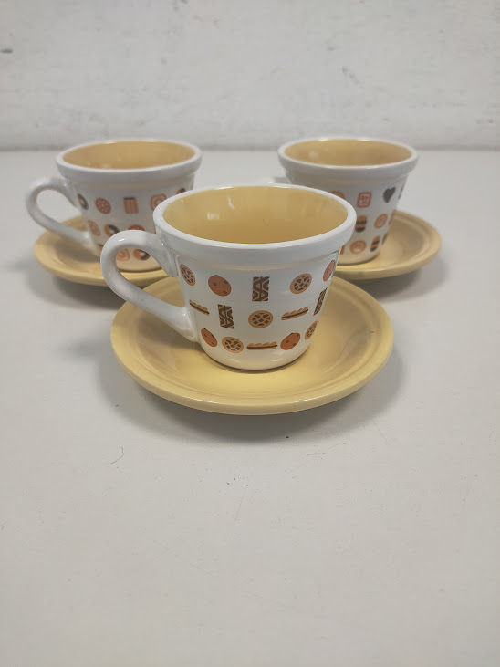 Set di 3 tazzine con piattini da Caffè della Collezione Mulino Bianco 2016