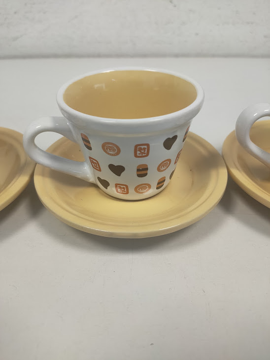 Set di 3 tazzine con piattini da Caffè della Collezione Mulino Bianco 2016