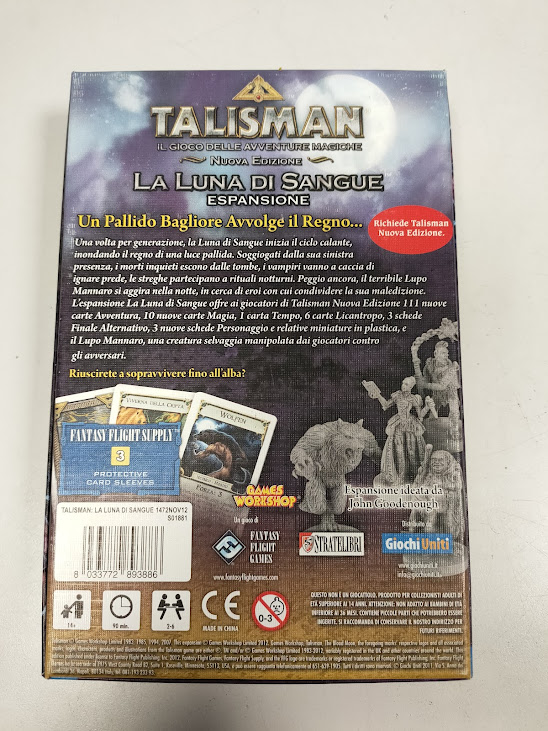 Talisman: La Luna di Sangue, Espansione in Italiano per la Quarta Edizione 2012