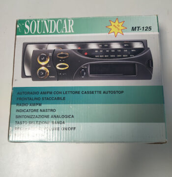 Autoradio con Lettore Cassette Soundcar Modello MT-125 vintage Anni '80