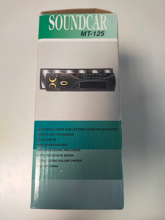 Autoradio con Lettore Cassette Soundcar Modello MT-125 vintage Anni '80
