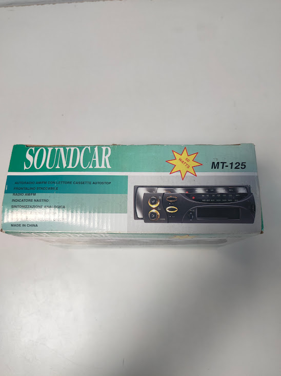Autoradio con Lettore Cassette Soundcar Modello MT-125 vintage Anni '80