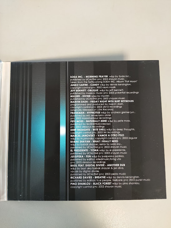CD della Compilation Elettronica "Bar 1 Spring 03" Pubblicata nel 2003