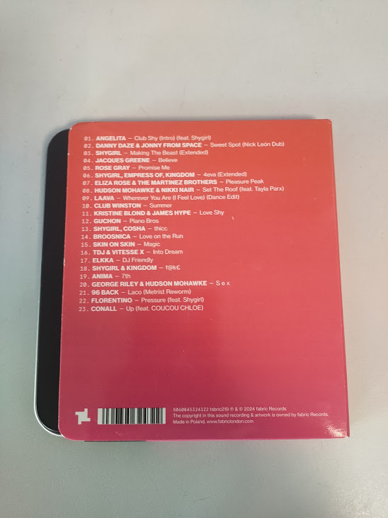 CD/Speciale del Mix Album "Fabric Presents Shygirl" Anno 2024