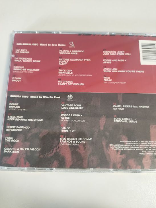 Cofanetto CD Subliminal Session Jose Nunez Who da Funk