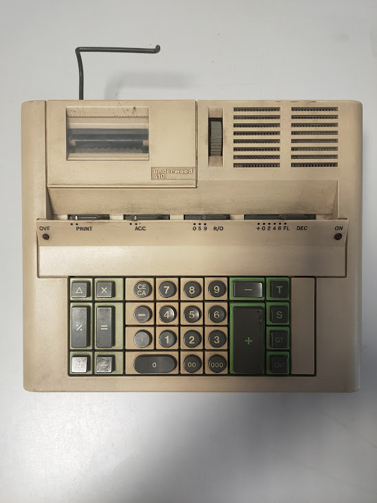 Calcolatrice Elettronica Modello Underwood 410 Vintage Anni '70