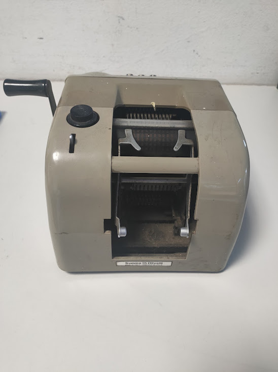 Calcolatrice Olivetti Summa 15 Originale Anni '50