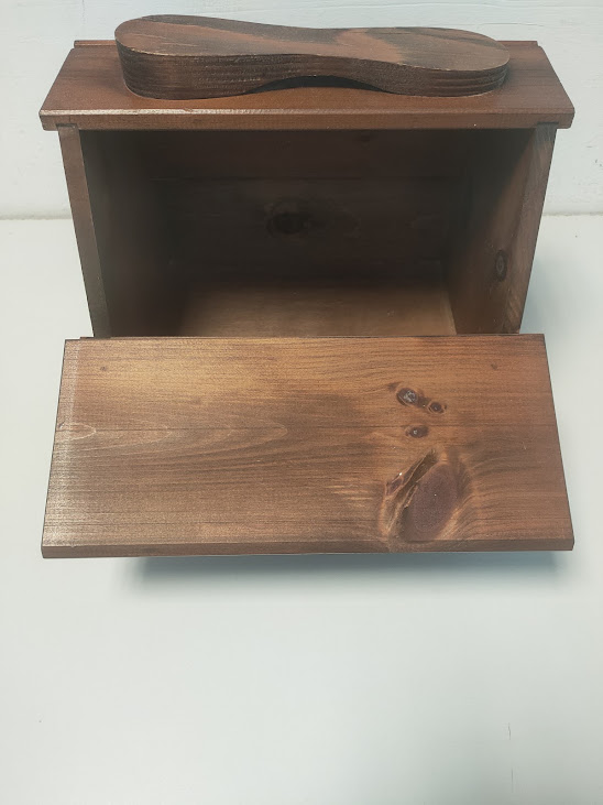 Cassetta Porta Lustrascarpe in Legno, Comunemente Chiamata Sciuscià vintage Anni '80