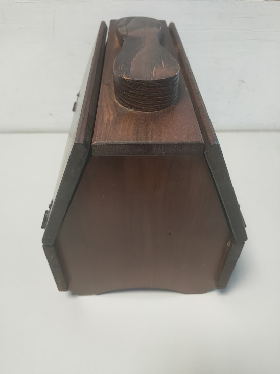 Cassetta Porta Lustrascarpe in Legno, Comunemente Chiamata Sciuscià vintage Anni '80