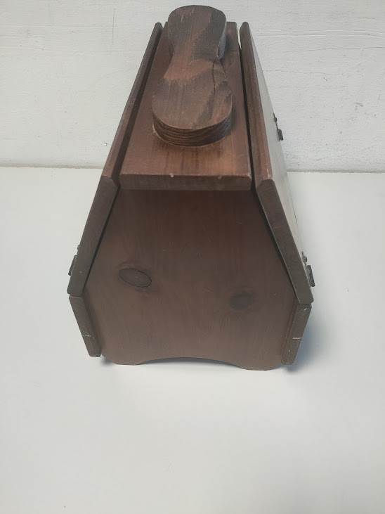 Cassetta Porta Lustrascarpe in Legno, Comunemente Chiamata Sciuscià vintage Anni '80