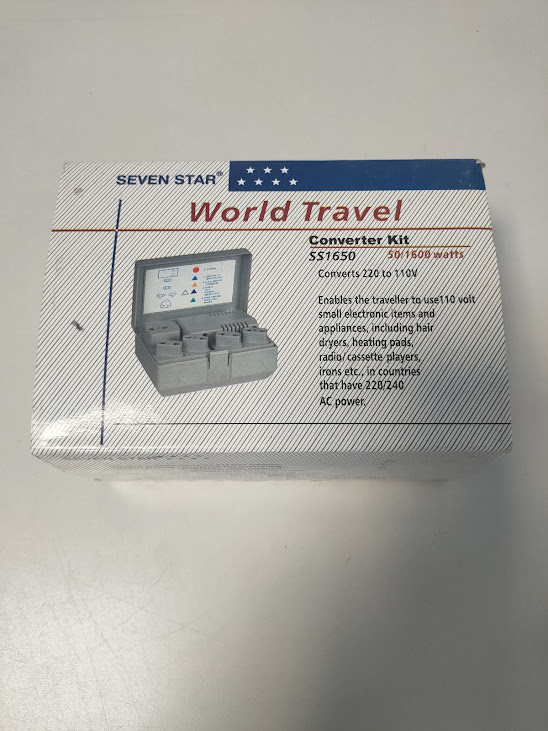 Convertitore di tensione da viaggio Seven Star World Travel Converter Kit SS1650