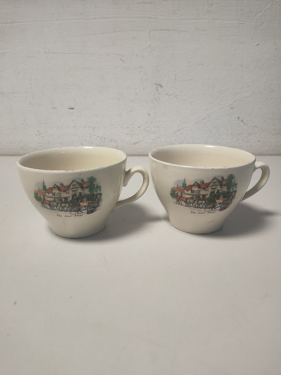 Tazze in Ceramica Old Bridge Earthenware Anni '50