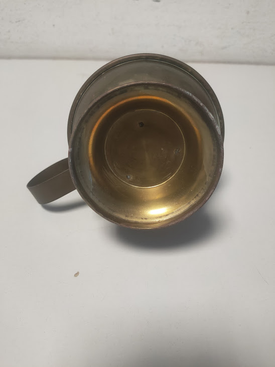 Lampada a Petrolio da Tavolo con Serbatoio Sferico in Metallo Vintage Anni dal dal 1871 al 1950
